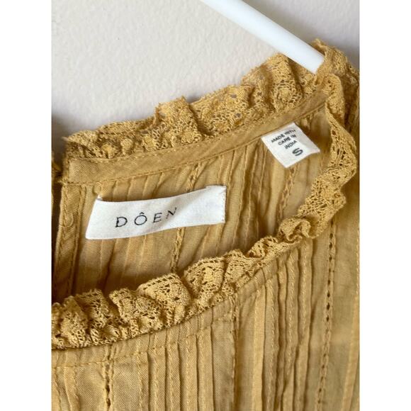 DOEN Adnet Top in Wheat S Embroidered Lace - Picture 7 of 10